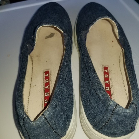 Prada Sport DENIM SLIP ON SNEAKERS - Picture 7 of 9